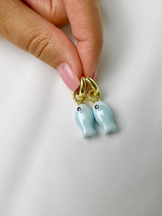 Tropical Fish Huggie Hoop Earrings