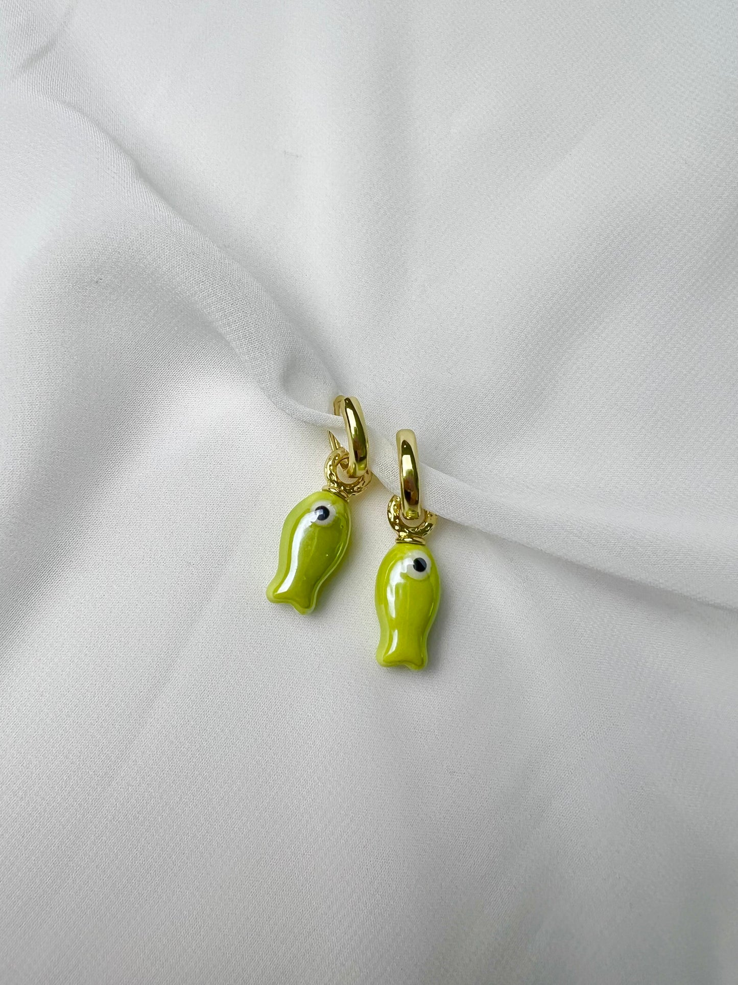 Tropical Fish Huggie Hoop Earrings