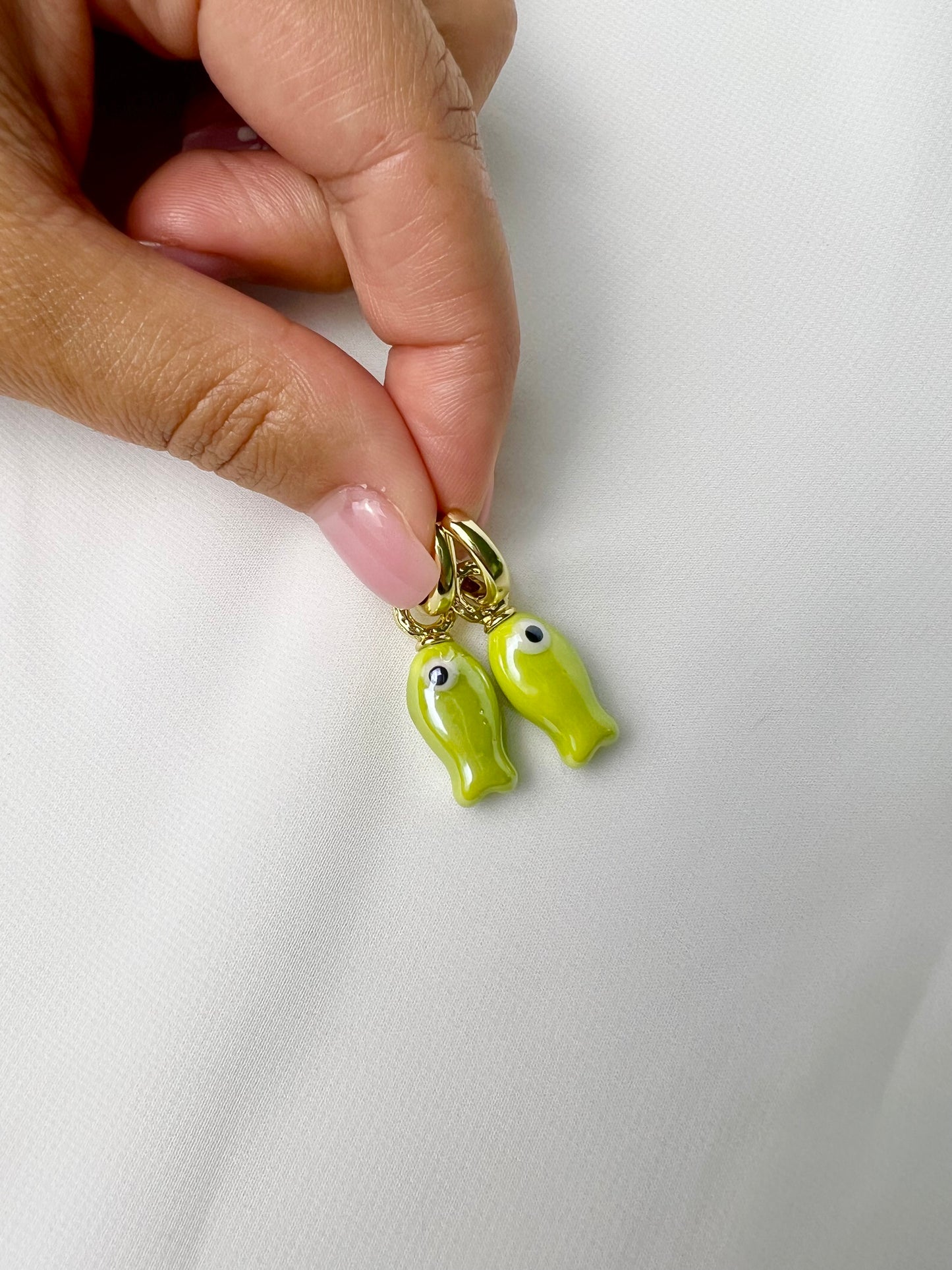 Tropical Fish Huggie Hoop Earrings