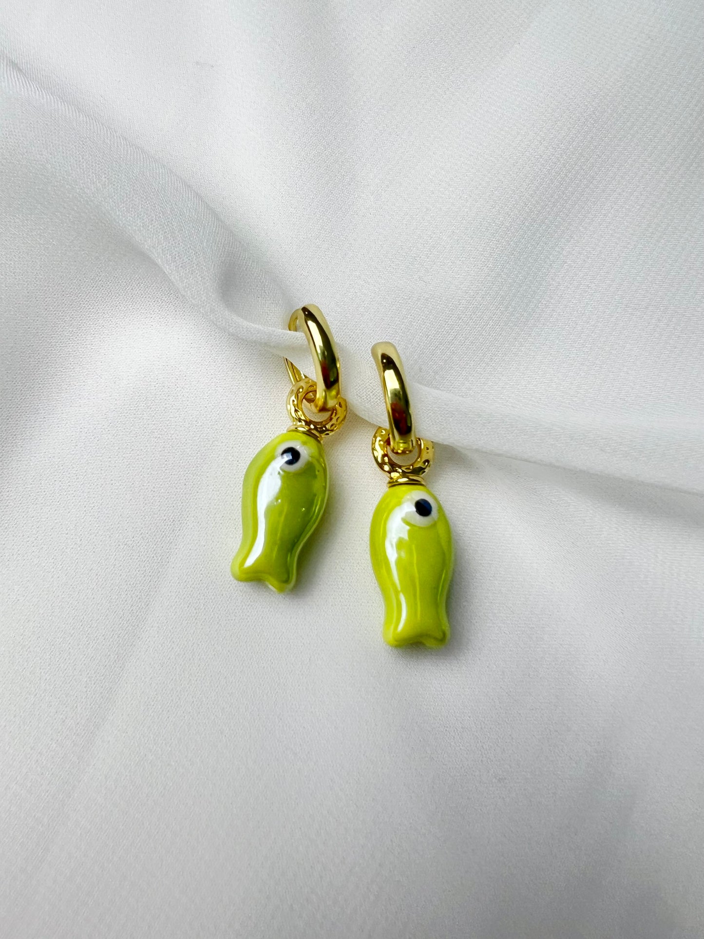 Tropical Fish Huggie Hoop Earrings