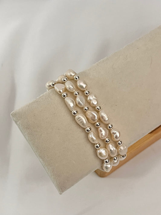 Pearl & Silver Bracelet