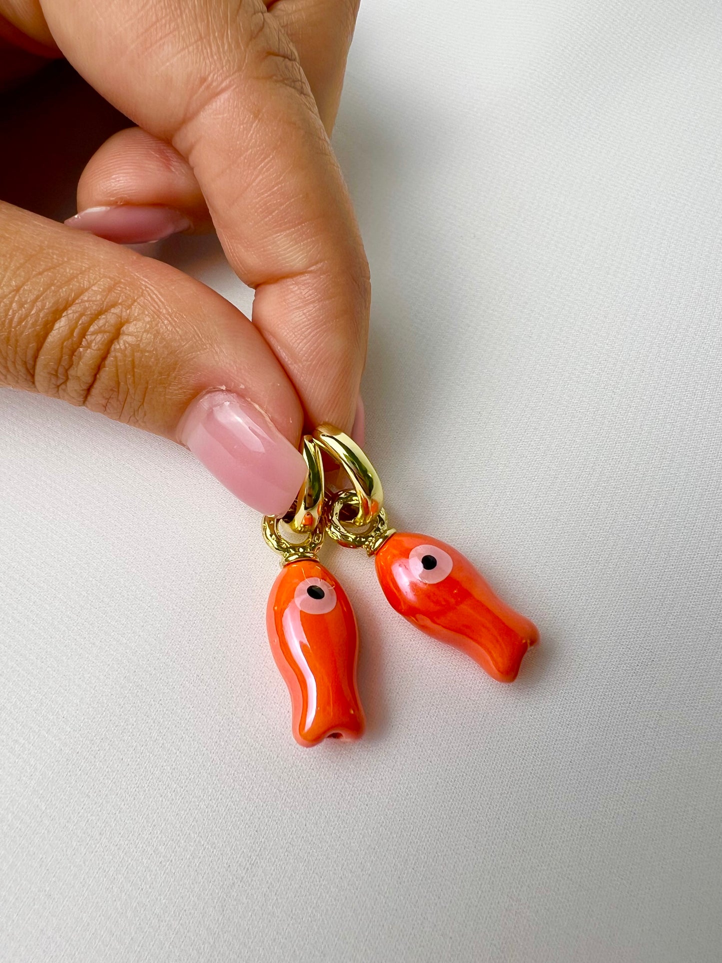 Tropical Fish Huggie Hoop Earrings