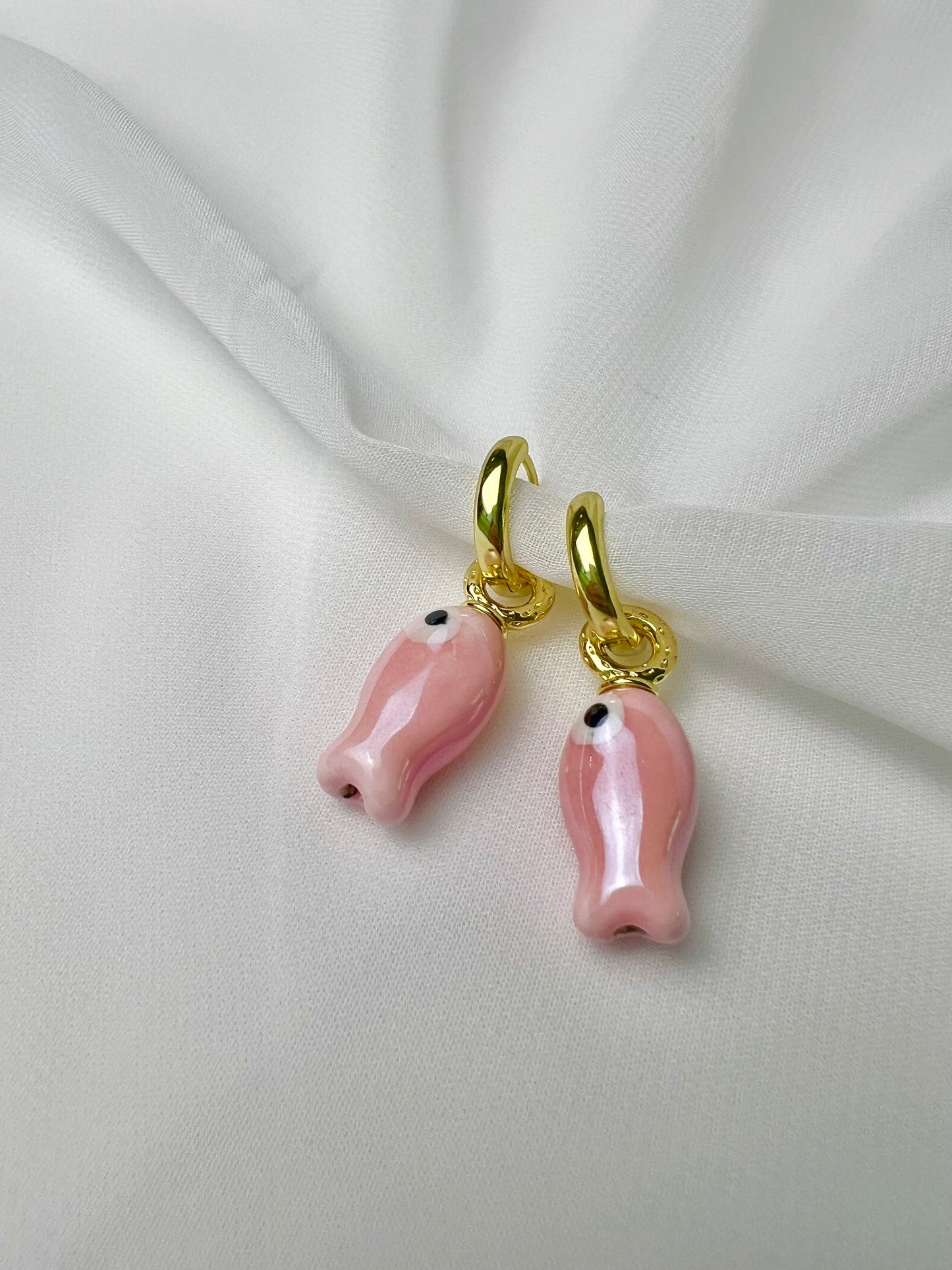 Tropical Fish Huggie Hoop Earrings