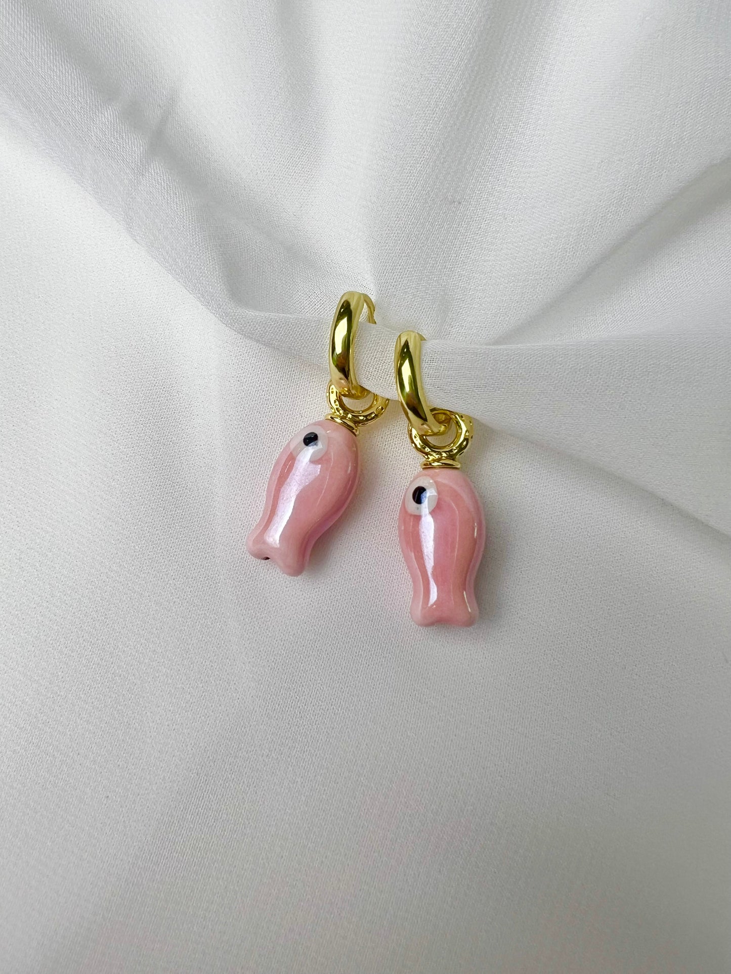 Tropical Fish Huggie Hoop Earrings