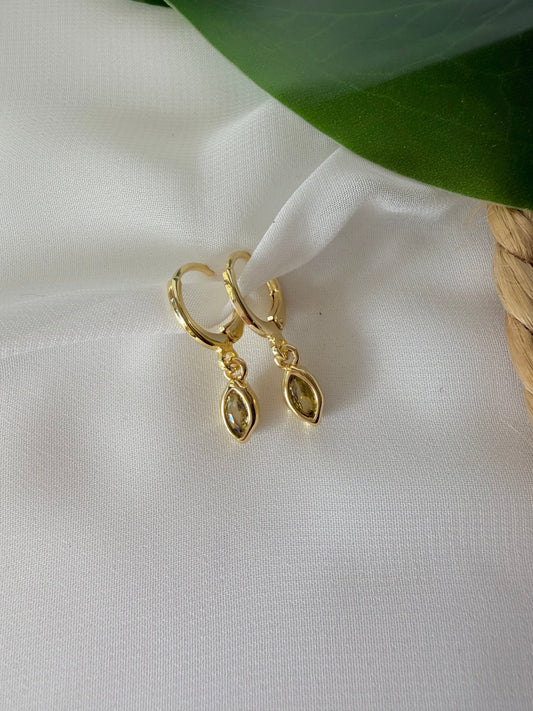 Dainty CZ Baguette Huggie Hoop Earrings
