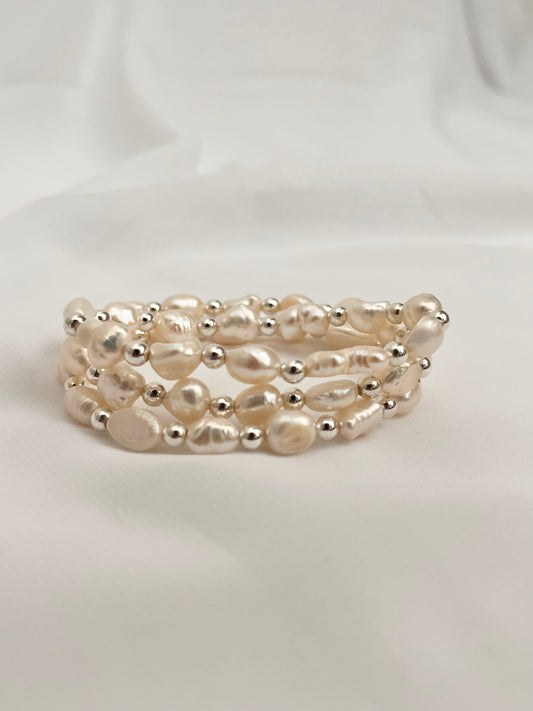 Pearl & Silver Bracelet