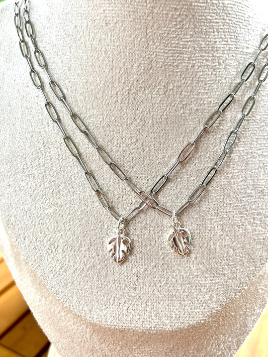 Silver Leaf Necklace