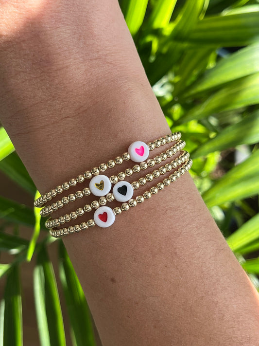 Beaded Heart Bracelet