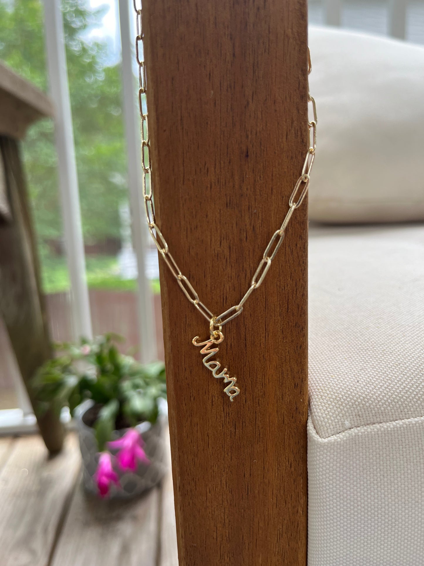 Gold Paperclip Chain Necklace